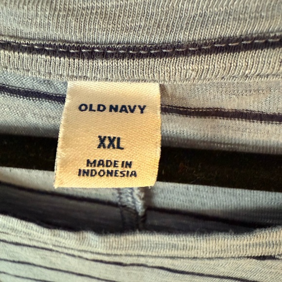 Old Navy Slate Blue Striped Midi Dress - Picture 3 of 3